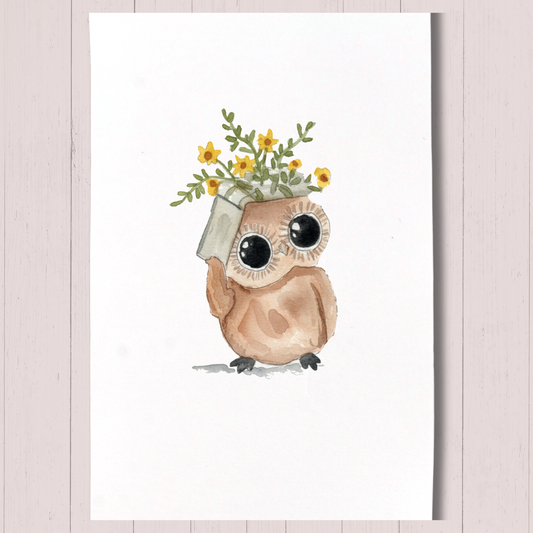 "The Bookish Owlet" Greeting Card