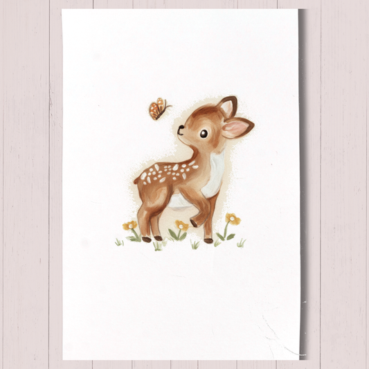 "Fawn and Flutter" Greeting Card