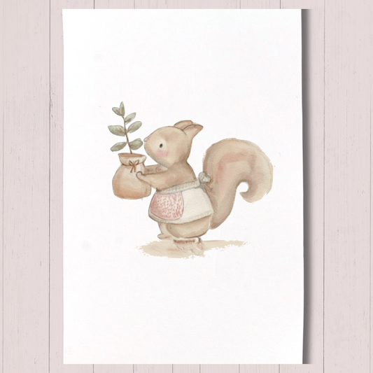 "The Quiet Gatherer" Greeting Card