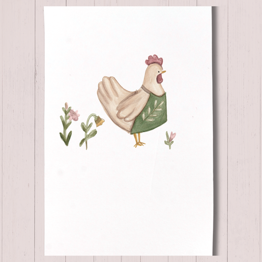 "The Hen's Apron" Greeting Card
